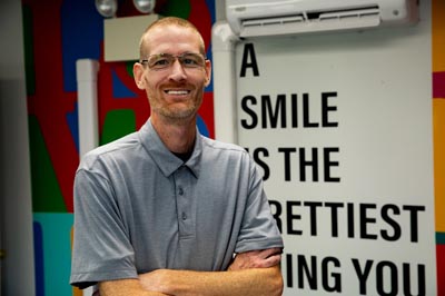 John with new dental implants courtesy of Clementon Dental